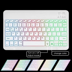 Backlight Wireless Bluetooth keyboard ultrathin Portable Rechargeable mute mini - Picture 1 of 13