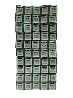 50x Lucas 501 LLB501 Capless Side Light Number Plate Bulbs 12V 5W - Image 1 of 4