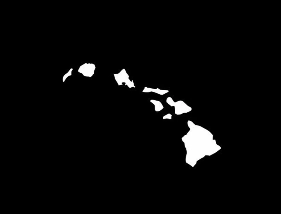BOTHA Hawaiian Islands Map vinyl decal - Hawaii window laptop car bumper sti Free Ship