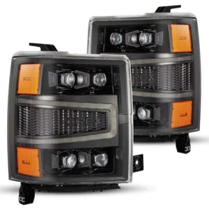 For 2014-15 Chevrolet Silverado NOVA Series LED Projector Headlights Alpha Black - Bild 1 von 8