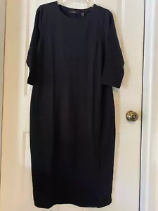G.I.L.I. Vestido Midi Pequeño Mangas 3/4 Tejido NEGRO Talla PEQUEÑO - Imagen 1 de 1