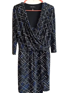 White House Black Market Women's Faux Wrap Dress Sz Medium - Picture 1 of 5