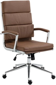 Bürostuhl Kunstleder hellbraun Schreibtischstuhl Drehstuhl Bürostuhl modern NEU - Bild 1 von 6