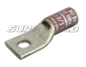 Burndy YA25LBOX Compression Terminal, 1/0 AWG, 5/16" Stud, Copper (Set of 10) - Picture 1 of 4