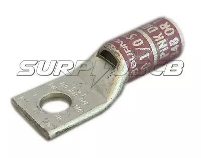 Burndy YA25LBOX Compression Terminal, 1/0 AWG, 5/16" Stud, Copper (Set of 10) - Image 1 of 4