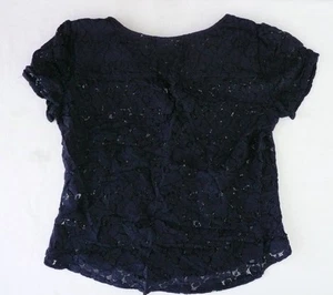 Camisa Top New York and Company Nay Azul Encaje Talla S Pequeña  - Imagen 1 de 3