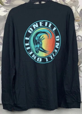 NUEVO CON ETIQUETAS CAMISETA DE MANGA LARGA NEGRA CUELLO REDONDO O'NEILL TRADITION PARA JÓVENES NIÑOS TALLA L Foto 1 de 4