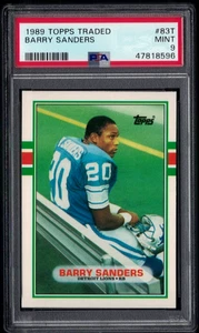 1989 TOPPS TRADED RC #83T BARRY SANDERS HOF PSA 9 MINT ROOKIE #47818596 - Bild 1 von 2