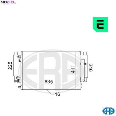 CONDENSER AIR CONDITIONING 667114 FOR MITSUBISHI OUTLANDER/SPORT/II/SUV ASX 2.0L - Image 1 of 4