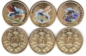Isla de Childe - set 3 coins x 2 Pounds 2025 UNC Insects Lemberg-Zp - Picture 1 of 1