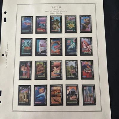 Sc # 4033-4072 ~ Complete Set of 40 Singles ~ 39 cent Wonders of America Issue - Image 1 of 3