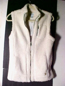 Calvin Klein Damen durchgehender Reißverschluss weich weiß Weste Taschen S Small CHP Reg $ 69 Neu mit Etikett - Bild 1 von 5