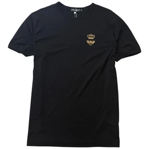 Dolce & Gabbana Hombre Corona de Abeja Logo Camiseta Negra XXXL - Imagen 1 de 10