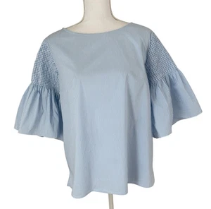 Blusa a rayas azules y blancas Vineyard Vines para mujer talla XL mezcla de algodón - Imagen 1 de 15