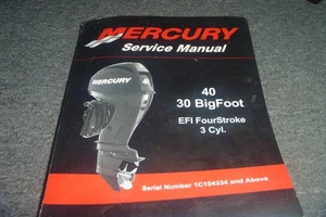2007-2008 Mercury 40 30 Bigfoot EFI Fourstroke Outboard Motor Service Manual xz - Picture 1 of 8