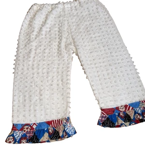 Raggedy Ann Ruffle White Textured Home Made Baby Pant  - Picture 1 of 6