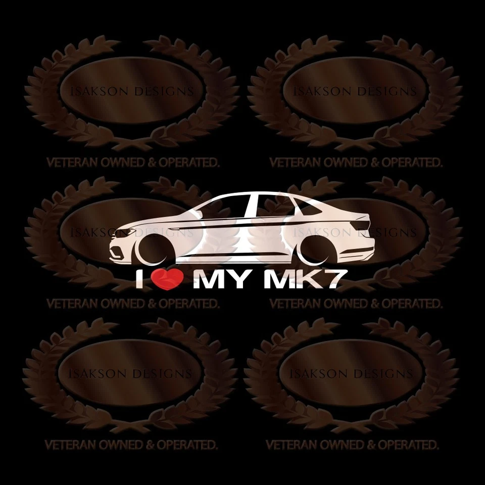 Calcomanía adhesiva I Love My MK7 para VW Volkswagen Jetta GLI Foto 1 de 1