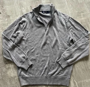 J Crew Herren grau Baumwolle 1/4 Reißverschluss Stehkragen Pullover Gr. Medium - Bild 1 von 5