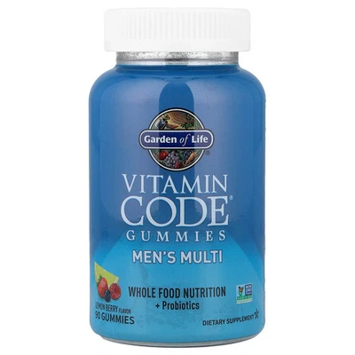 Vitamin Code® Gummies, Men's Multi, Lemon Berry, 90 Gummies - Image 1 of 2