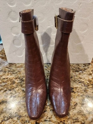 Journee Collection Mujer 7 Marrón Elanie Medio Pantorrilla Tacón Alto Botas Nuevas Sin Caja Foto 1 de 4