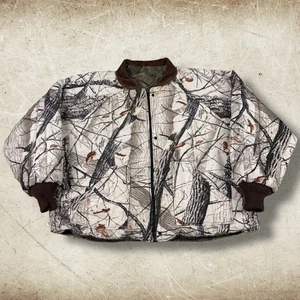 Vintage Walls Realtree Woodland Snow Camo Reversible Puffer Jacket Men’s XL USA - Picture 1 of 12