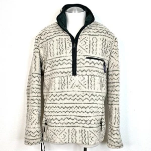 Patagonia Vtg 1994 Aztec Natural Mali Deep Pile Glissade Reversible Pullover XL - Picture 1 of 16