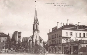 Suisse - FRIBOURG - Tour Henri et Temple Protestant - Librairie de l'Université - Imagen 1 de 2