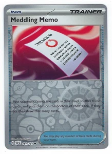 #181/191 Meddling Memo Reverse Holo | SV08: Surging Sparks Near Mint - Picture 1 of 2