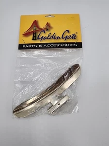 Banjo Armlehne 1-Bein 1930er Vintage Stil Messing vernickelt P104 Golden Gate Saga - Bild 1 von 3