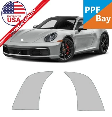 For Porsche 992 Carrera 2020-2024 Stone Guard 3M Vinyl PreCut Matte Black - Pair - Image 1 of 4