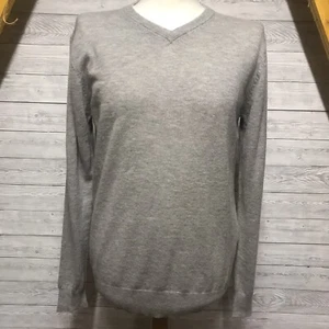Harvey & Jones Men’s Grey Lambswool Luxury Jumper Size Small S BNWOT New - Picture 1 of 8