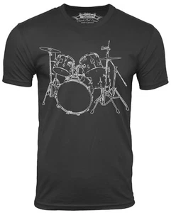 Drums Cool Musician T-shirt Drummer Tee Drum set Cool Shirt - Picture 1 of 4
