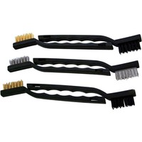 6 Pc Small Hand Rust Treatment Remover Wire Brush Set 2 Brass, 2 Steel, 2 Nylon
