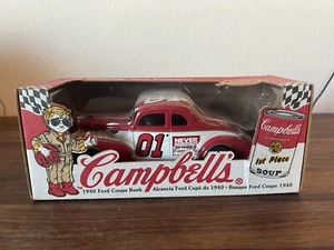 1998 Ertl Campbell's Soup 1940 Ford Coupe Race Car Bank BRAND NEW IN BOX - Picture 1 of 6