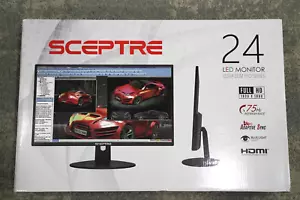 Sceptre E249W-19203R 24-inch FHD LED Gaming Monitor 2X HDMI VGA 75Hz Build - Picture 1 of 2
