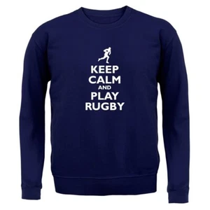 Keep Calm and Play Rugby - Kids Hoodie / Sweater - League Union Sports Love - Picture 1 of 11