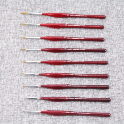 Paint Brush Set Professional Sable Hair Detail Miniature Art Nail Brushes - Image 1 of 4