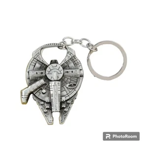 Star Wars Han Solo Millenium Falcon Zinc Aloy Bottle Opener Metal Keychain 👽 - Picture 1 of 7