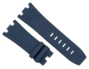 New High Quality 28x24 mm Plain Blue Color Special Rubber Band for AP Watches - Picture 1 of 2