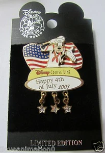 Disney DCL Happy 4th of July Goofy Dangle Pin - Picture 1 of 1