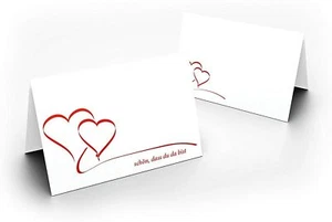 # 25 -Tischkarten Platzkarten Hochzeit (Herzen) 8,5 x 11,2 cm - Bild 1 von 12