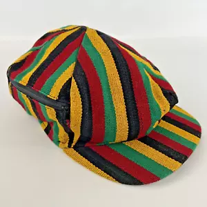 BOB MARLEY Style Floppy Hat One Size Boho Rasta Jamaica Zip Pocket - Picture 1 of 9