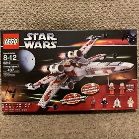 Lego Star Wars 6212 X-Wing Fighter w/ 6 HTF Minifigures Exclusive 437 pcs NIB