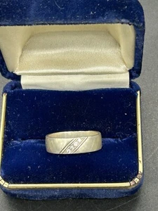 Cubic Zirconia 925 Silver Mans Ring - Picture 1 of 6