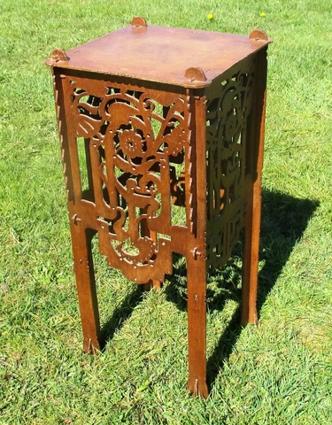 Pedestal Table Plant Stand Carved Twisted Ornate wood Beautiful 26.57" Cover