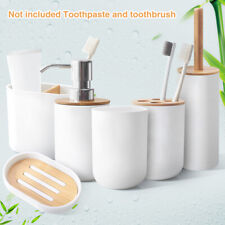 Modern Hotel Soap Dispenser Toothbrush Holder Shower Accessories Set