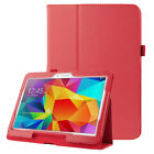 Case for Samsung SM-T535 Galaxy Tab 4 10.1 Folding Tablet Cover w/ Stand - Red
