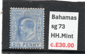Bahamas EV11 1906-11 2.1/2d ultramar sg 73 HH.Como nuevo - Imagen 1 de 2