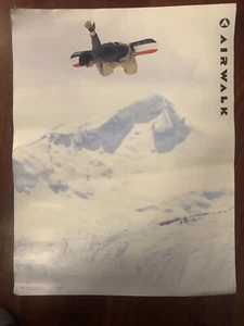"Póster de Snowboarder Kevin Young Airwalk nuevo-antiguo stock • 22"" x 17" - Imagen 1 de 1