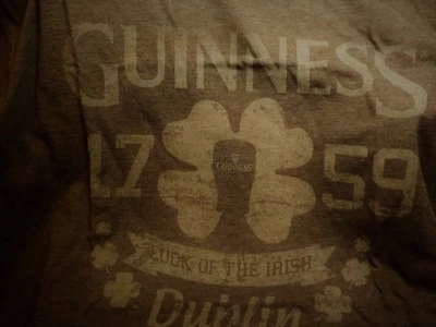 Mens Guinness Tshirt size XL 1759 Dublin brown — 第 1/4 张图片